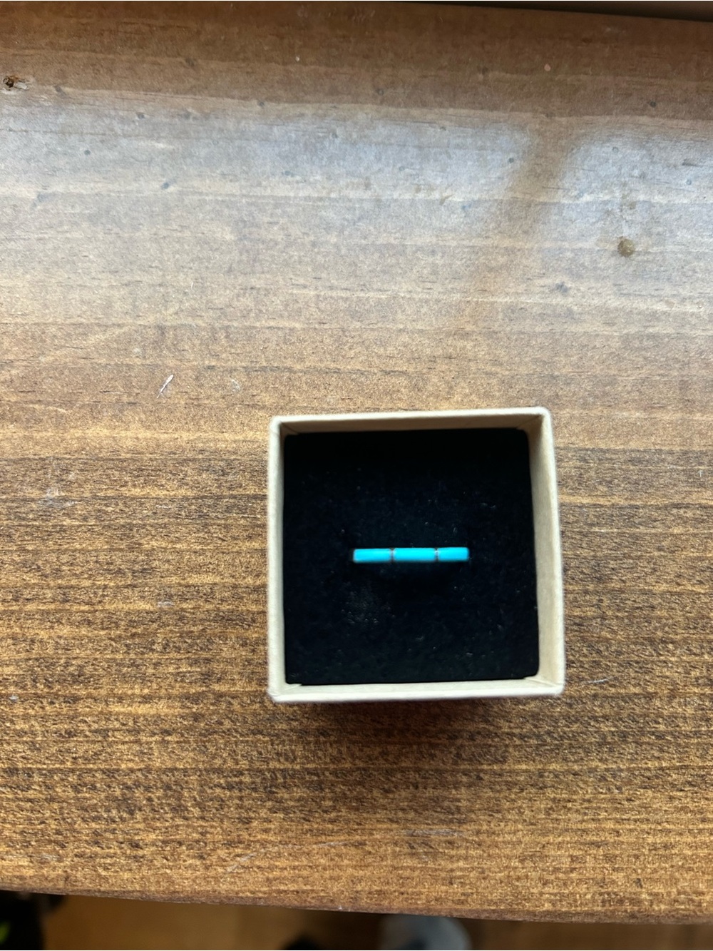 Genuine turquoise ring.